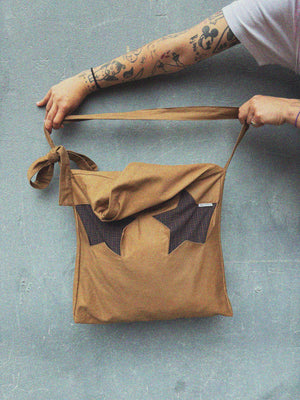 Tan Star Book Bag