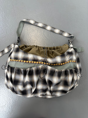 Black and White Faded Large Sling Bag