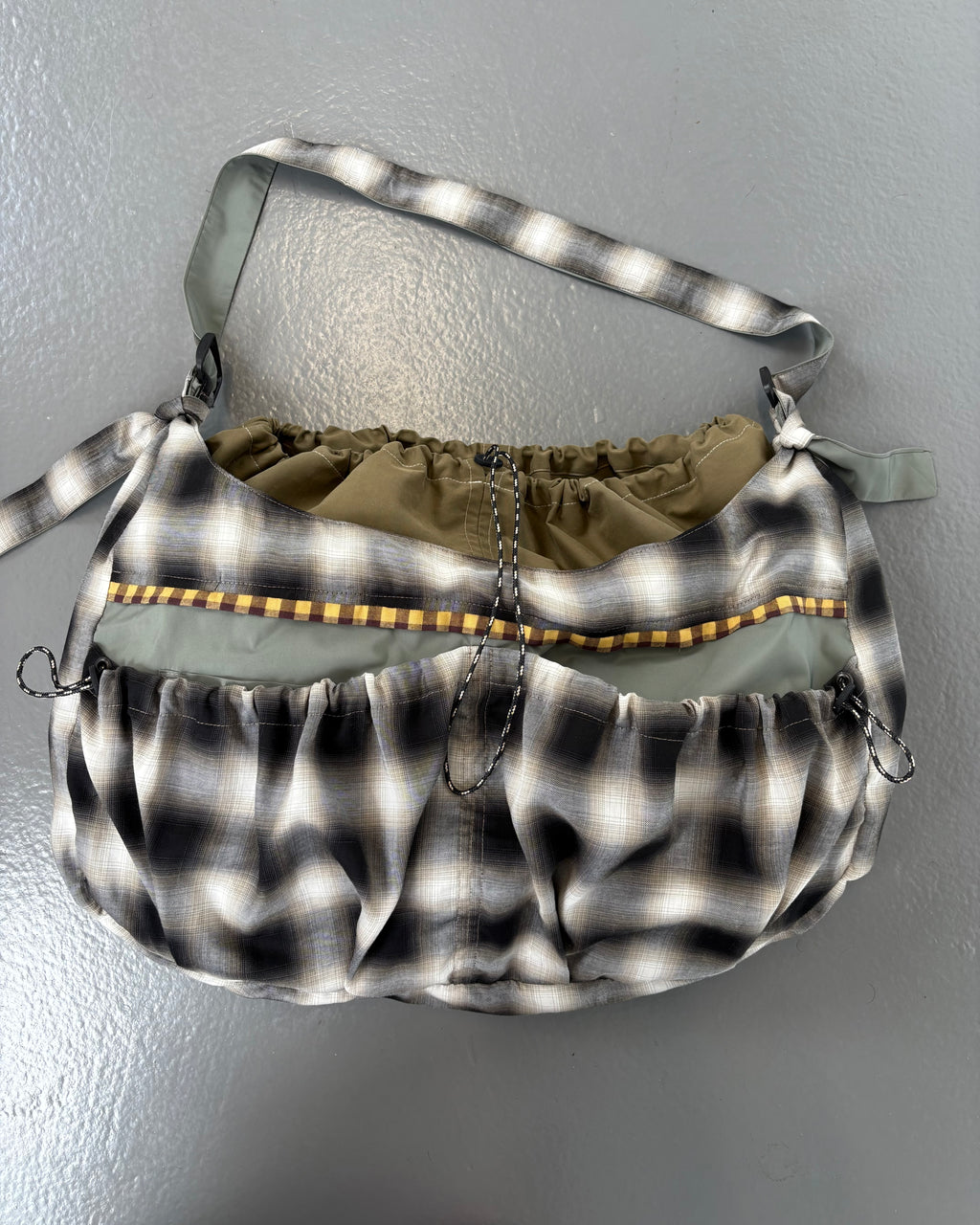 Black and White Faded Large Sling Bag