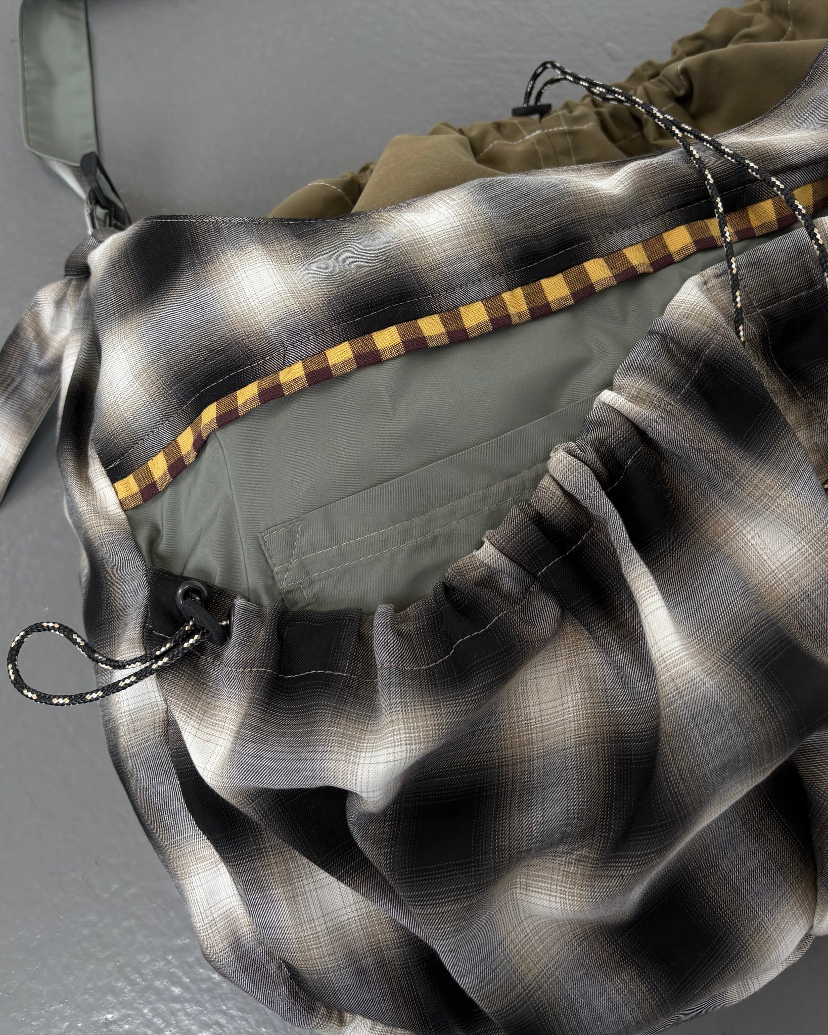Black and White Faded Large Sling Bag
