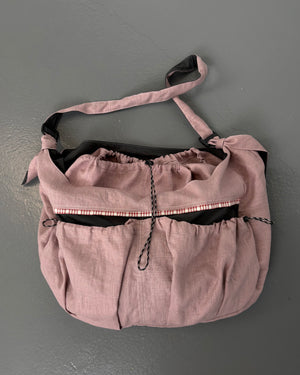 Pink Linen Large Sling Bag