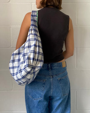 Flannel Hand-Pleated Bow Bag
