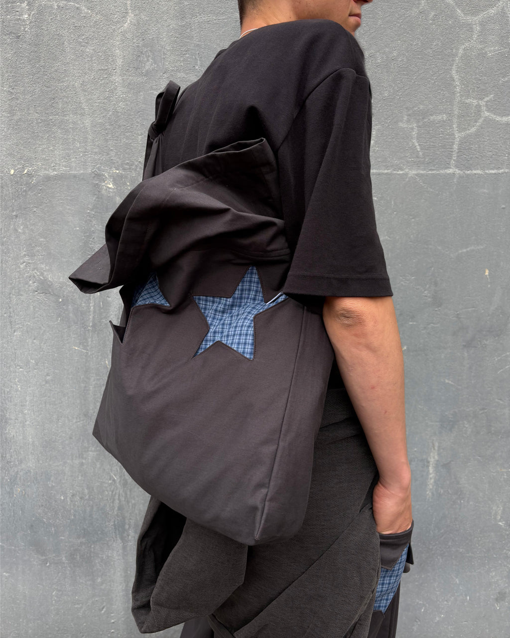 Charcoal Star Book Bag