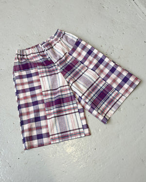 Multi Check Long Stripe Boxer Shorts