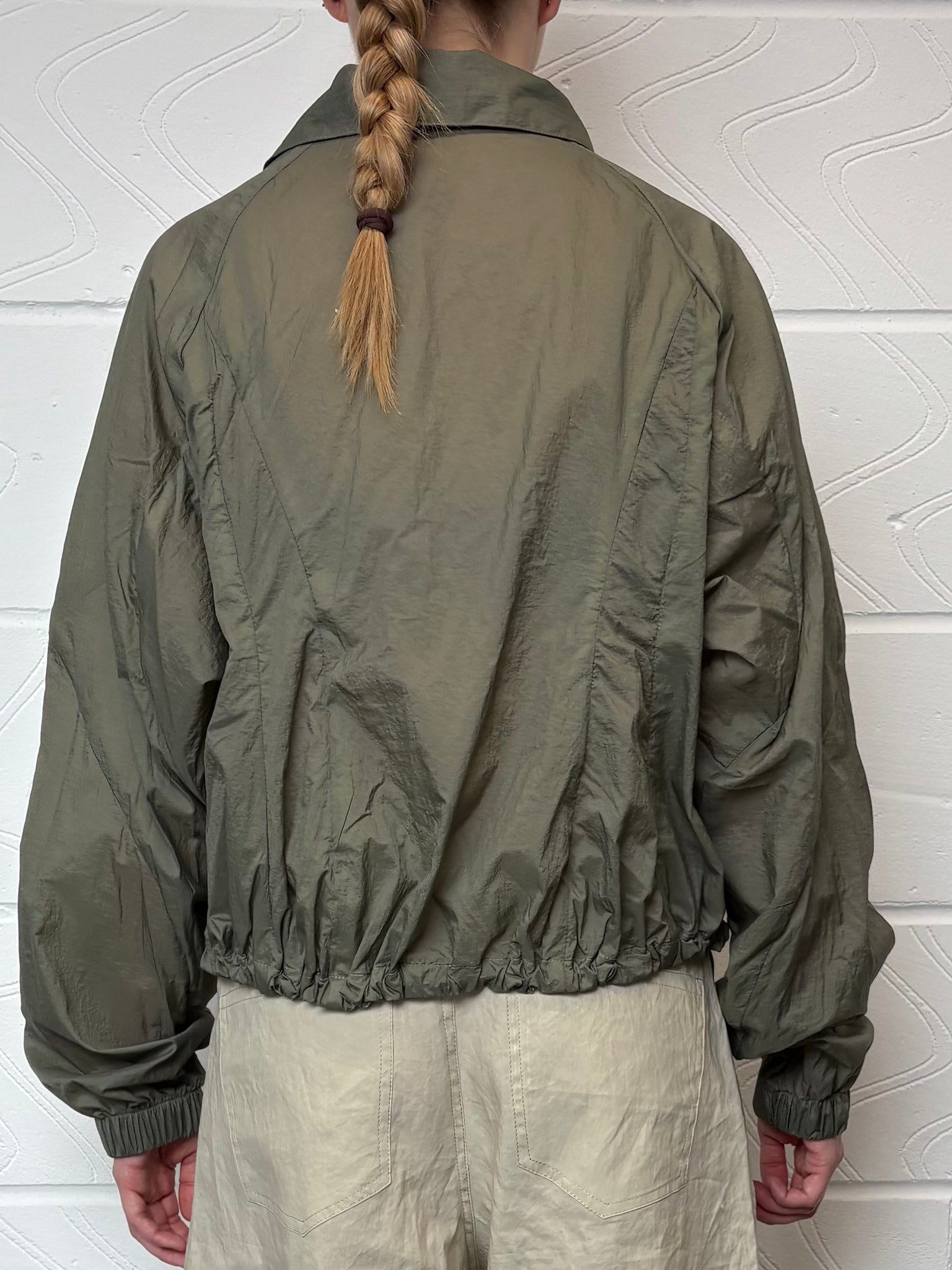 Khaki Sheer Flower Jacket