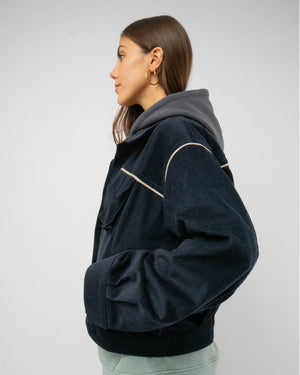 Navy Needlecord Jacket