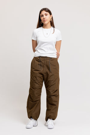 Brown Box Pleat Trouser